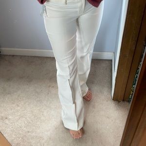 White flare dress pants